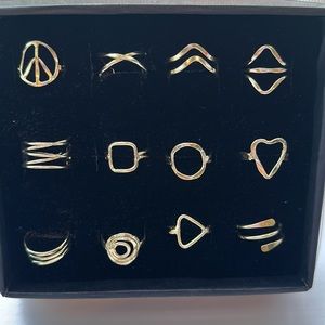 COPY - Anju Jewelry - Gold Plated Fashion Rings Set